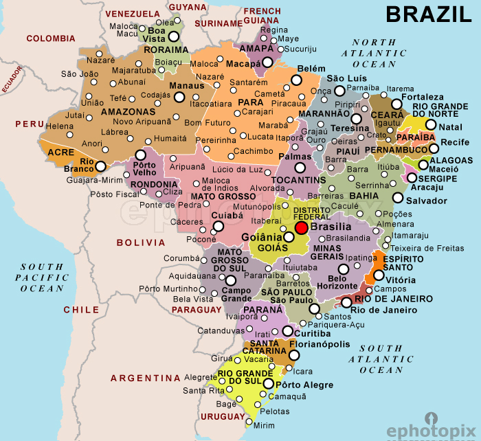 World Maps Library Complete Resources Maps Of Brazil With Cities World Maps Library Complete Resources Maps Of Brazil With Cities