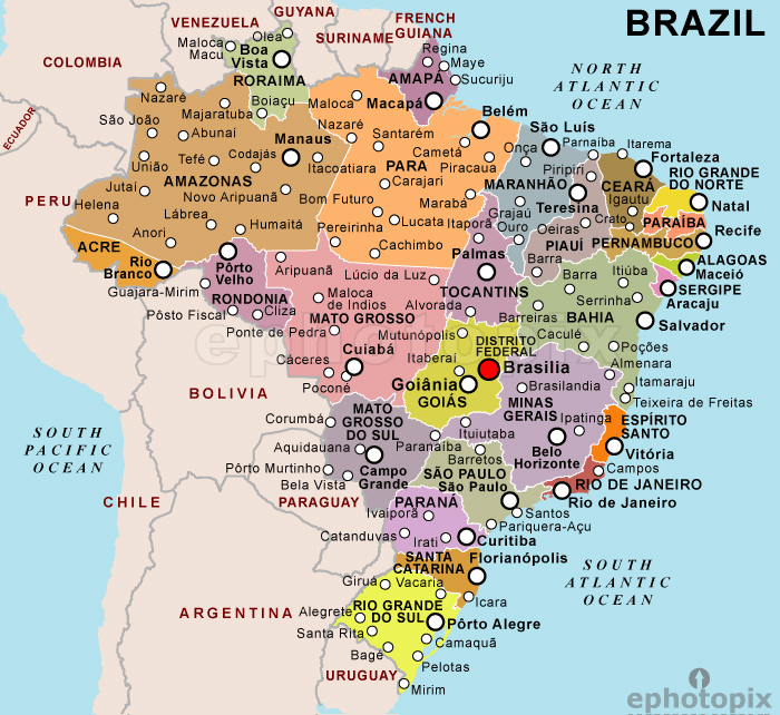 Lista 90+ Imagen De Fondo Mapa De Brasil Con Ciudades Mirada Tensa